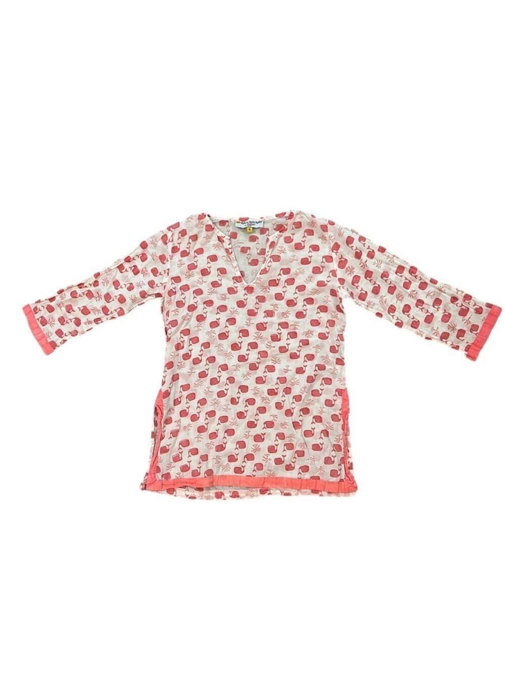 Roberta Roller Rabbit Pink Moby Girls Lightweight Sleep Tunic Size 4